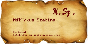 Márkus Szabina névjegykártya