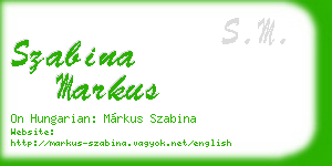szabina markus business card