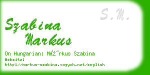 szabina markus business card